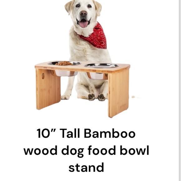 JoYo Paw Other - New Elevated Dog Bowls, Bamboo Raised Dog Bowl for Large Dogs & Medium Dogs